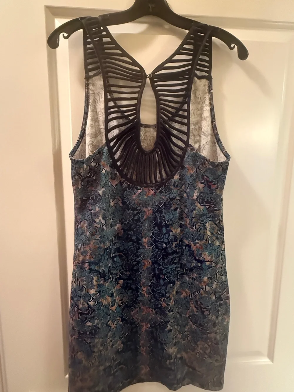 Free People Blue Multi-Print Backless Sleeveless Dress - Picture 3 of 5